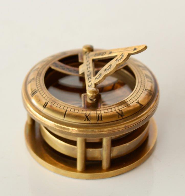 Brass Compass Magnifying Glass & Sundial